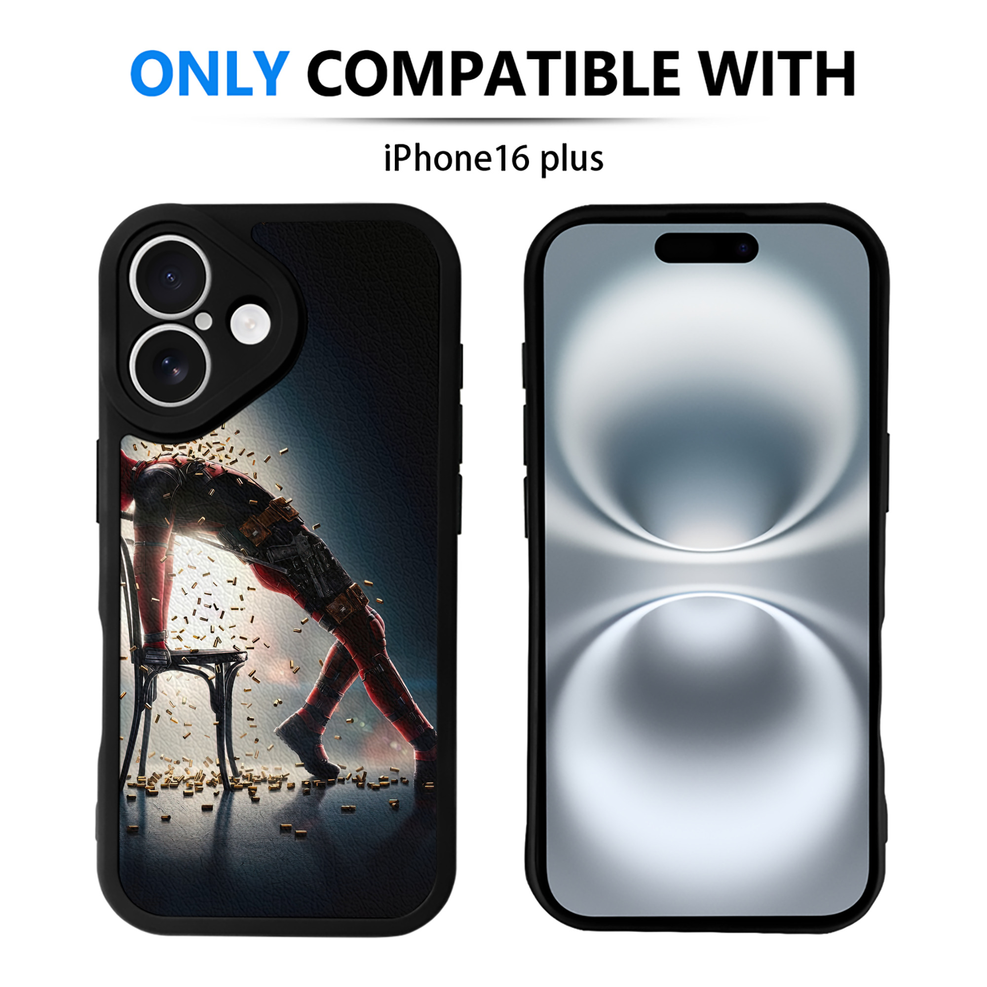 （画像用） Deadpool デッドプール 【iPhone 16シリーズ対応】シリコンスマホケース（レザー調） 材質：シリコン